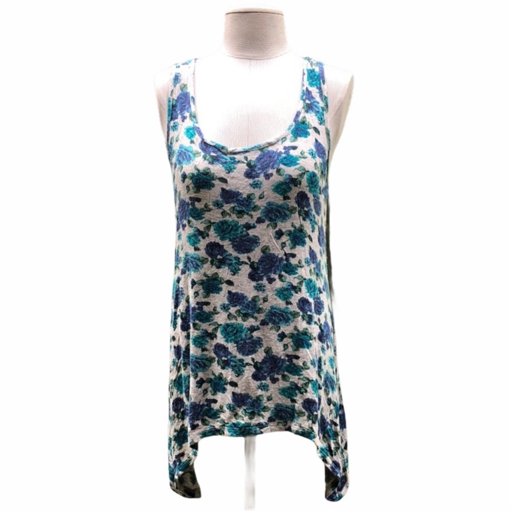 3/$18 Wallpapher gray floral tank top size Small